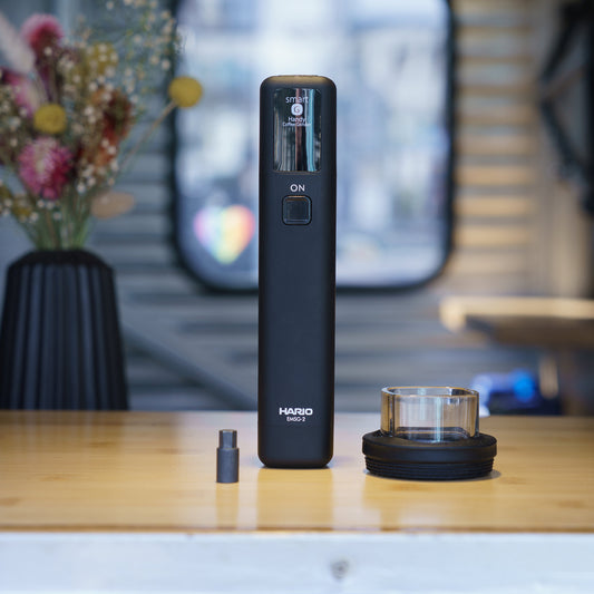 Hario Mill Stick plus Comandante Adapter - macht eure Handmühle zur mobilen Elektromühle